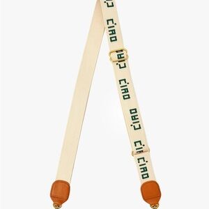 Clare V. | Adjustable Crossbody Strap in Natural w/ Fern Block Ciao